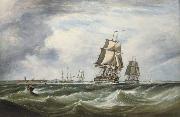 Ebenezer Colls A Royal Naval Squadron running out of Portsmouth painting